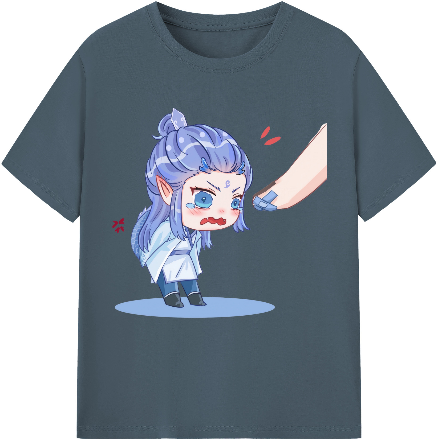 （画像用） Ne Zha 2 ナタ 魔童の大暴れ 綿100％半袖Tシャツ（フロントプリント）